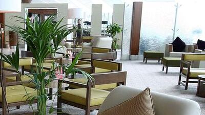 The Emirates business lounge. Pawan Singh / The National