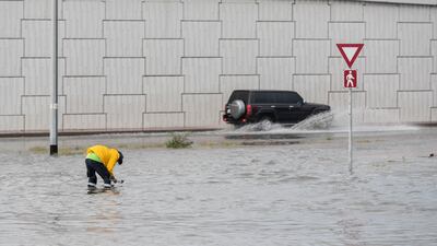 Drivers faced a difficult commute after heavy rain in Dubai. Antonie Robertson/The National