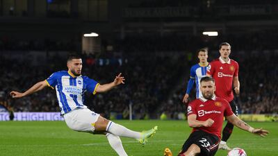 Deniz Undav (On for Welbeck 75’) 6: One shot deflected wide for corner by Shaw. Getty