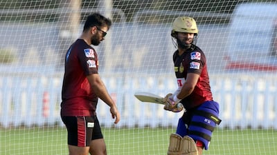 Kolkata Knight Riders' Indian contingent continued their preparations for the IPL with a training session at the Tolerance Oval on Abu Dhabi on Friday. Courtesy Kolkata Knight Riders