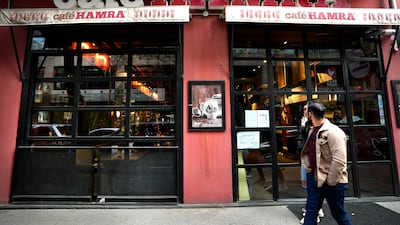 A coffee shop on Hamra Street in Beirut. The street has changed dramatically over the years, reflecting one of the three biggest financial crashes globally since the 1850s. All photos by AP
