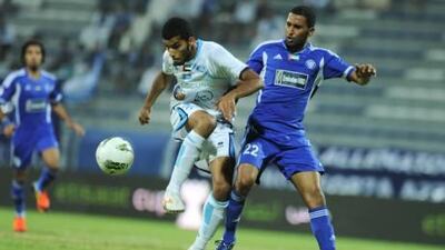 Al Nasr, in blue, were unbeaten for six games in the Etisalat Cup tournament before yesterday.