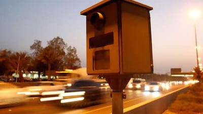 A speed radar keeps a watchful eye over the traffic. Police said they reduced the speeding fines out of 'sympathy' for drivers.