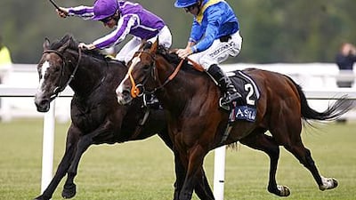 Delegator, the 2,000 Guineas runner-up, right, will run in the Godolphin colours for the first time.