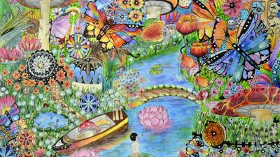 The artwork of first place grade 7 winner Minho Lee. Courtesy The Mojo Gallery