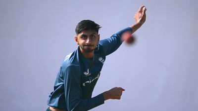 Spinner Shoaib Bashir joined the England squad after visa delay. Getty Images