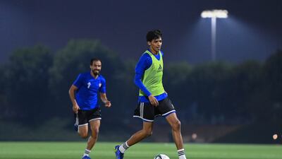Abdullah Hamad during training.