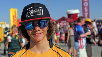 Noah Offord, 12, helped rescue a man in distress on Sunset beach in Dubai. Satish Kumar / The National