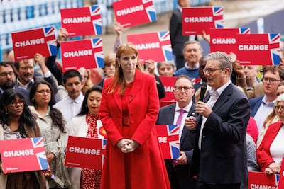 Angela Rayner and Labour leader Keir Starmer on the campaign trail for the 2024 general election, which brought Labour to power. Getty Images