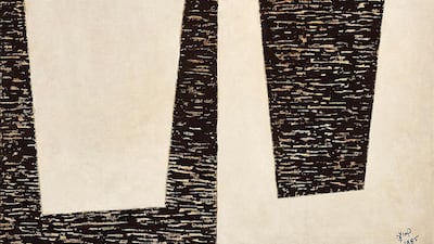 Hassan Sharif's 'Black and White', 1985. Barjeel Art Foundation