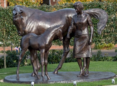 The statue of Queen Elizabeth II in Newmarket was funded by Godolphin. UK Press