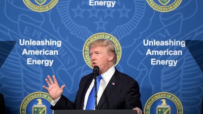 President Donald Trump speaks at the Department of Energy in Washington, Thursday, June 29, 2017. (AP Photo/Susan Walsh)
