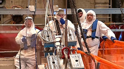 After receiving permission from regulators, engineers recently retrieved a nuclear fuel assembly that had tipped over at the Palisades plant in Michigan. Photo: Holtec
