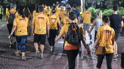 This year 1,600 people took part in the Darkness into Light walk at Emirates Palace.