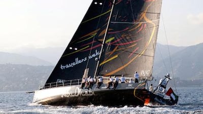 The crew are sailing Azzam to England to take part in a Fastnet race.