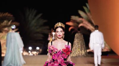 Dolce & Gabbana presented an assortment of Alta Moda looks at a special show in AlUla. All photos: Dolce & Gabbana