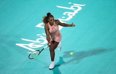 Serena Williams was playing her second match at the Mubadala World Tennis Championship in Abu Dhabi. Francois Nel / Getty Images