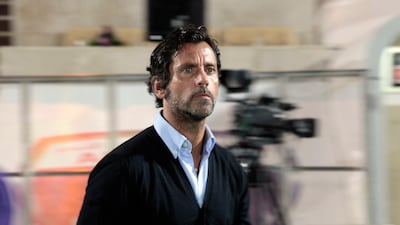 Al Ain, United Arab Emirates - October 31, 2013. Quique Sanchez Flores ( Head coach of Al Ain ) at their Arabian Gulf League match. ( Jeffrey E Biteng / The National ) *** Local Caption *** JB311013-Ftball12.jpg