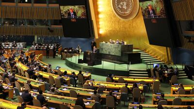 The United Nations General Assembly. This week's event is the first time that those attending will convene in person since the Covid-19 pandemic led to most addresses being delivered by video link. AP