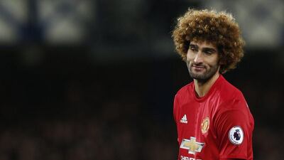 Manchester United's Marouane Fellaini looks dejected after conceding a penalty on Sunday. Andrew Yates / Reuters / December 4, 2016