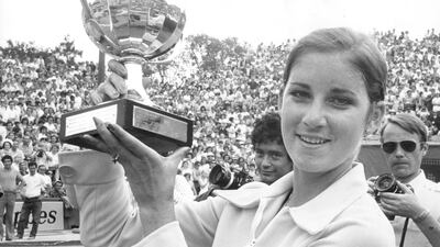 Chris Evert, 19, beat Olga Morozova in the 1974 French Open final. Getty Images