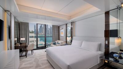 Much like the lobby, the King deluxe room with balcony is spacious yet elegantly decked out. Be sure to ask for a sea view.