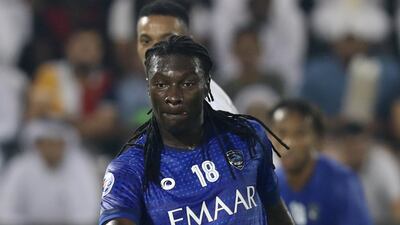 Al Hilal forward Bafetimbi Gomis during the first leg of the AFC Champions League semi-final against Al Sadd in Doha. AFP