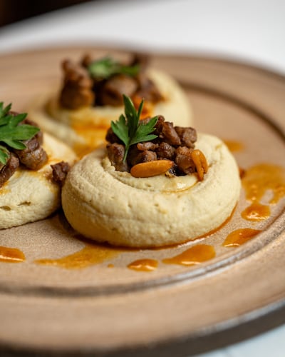 The tenderloin hummus is a standout dish. Photo: Fummee Steakhouse