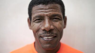 Haile Gebrselassie, the legendary long distance runner, won the first three runnings of the Dubai Marathon. Reem Mohammed / The National 