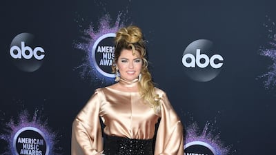 Shania Twain arrives at the American Music Awards on Sunday, November 24, 2019, at the Microsoft Theatre in Los Angeles. AFP