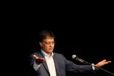 Palestinian poet and journalist Mahmoud Darwish performs in Haifa in July 2007. He died in 2008. Reuters