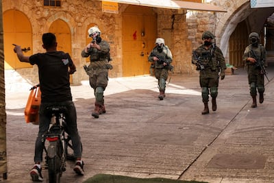 Israeli soldiers in Hebron. AFP
