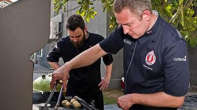 Danish Chef's Anders and Martin show how to prepare a four-course meal from products bought at a supermarket in the UAE, all on a Weber barbecue at TopChef in Dubai.