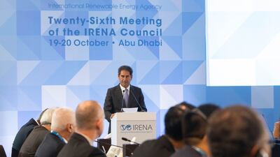 Francesco La Camera, director general of Irena, at the 26th meeting of the Irena Council in Abu Dhabi. Leslie Pableo for The National