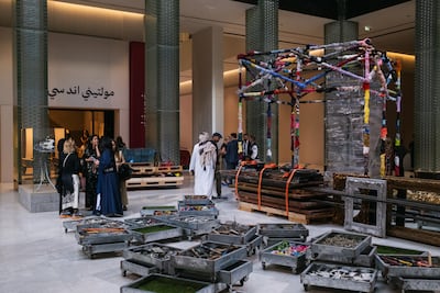 Palestinian artist Khalil Rabah’s Transition, among other things installation is akin to a chaotic souk or flea market. Photo: Art Basel