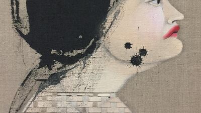 Kholeif has paired works such as Untitled (2016) by the Iraqi artist Hayv Kahraman with the work of the Pakistani artist Shahzia Sikander, both of whom look back to the history of art for motifs that they recast in a contemporary context. Hayv Kahraman, Untitled, Oil on linen (2016).