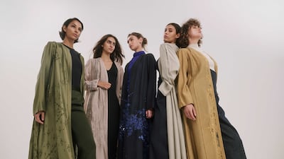 Embellished abayas by Mauzan, which has been a firm favourite in the UAE since the 1990s. Photo: Mauzan