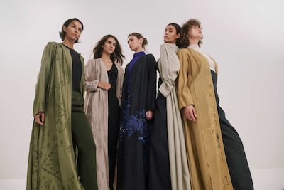 Embellished abayas by Mauzan, which has been a firm favourite in the UAE since the 1990s. Photo: Mauzan