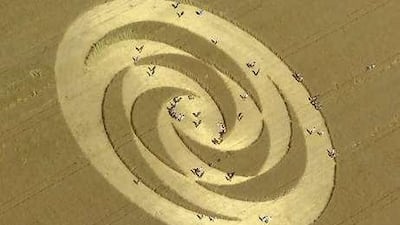 Crop circles, like this one in Switzerland, still puzzle some scientists.