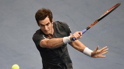Britain's Andy Murray returns a ball during a match at last week's Paris Masters in France. Franck Fife / AFP / October 30, 2014
