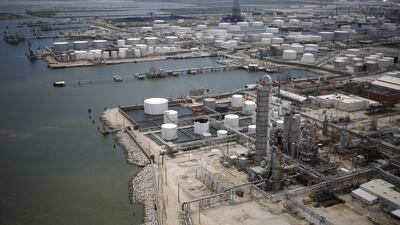 Refineries and storage tanks in Texas. The US, the world's largest oil producer has said it could meet supply gaps, if needed. Bloomberg