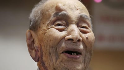 Yasutaro Koide as he was formally recognised as the world’s oldest man by the Guinness World Records on August 21, 2015 at a nursing home in Nagoya, central Japan. Koide died on Tuesday January 19, 2015 after suffering chronic heart problems. Koji Sasahara/ AP Photo