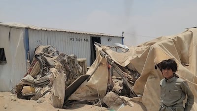 Footage of the Houthi strike on a displacement camp in Marib. AFP