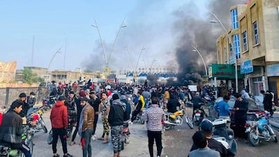 Protesters in Wasit.