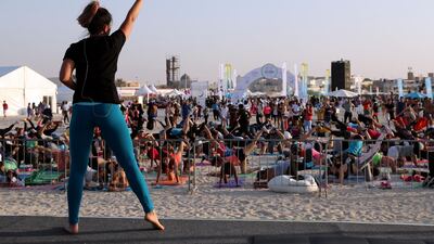 Almost 800,000 people took part in the month-long Dubai Fitness Challenge, an initiative that was aimed at getting people to exercise for 30 minutes a day for 30 days. Chris Whiteoak / The National