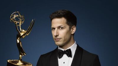 Andy Samberg holding an Emmy. Courtesy Television Academy
