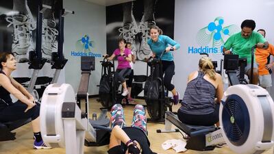 Take part in the Haddins Fitness programme at Fun Nation to find Abu Dhabi’s Fittest Person. Courtesy: Delores Johnson / The National