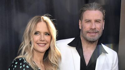 Kelly Preston and John Travolta attend the ceremony to honour John Travolta for his body of work in TV and film on June 12, 2018 in Brooklyn, New York. Getty Images