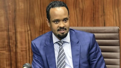 Ethiopian Finance Minister Ahmed Shide delivers a speech in Addis Ababa. Getty