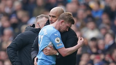 Manchester City's Kevin De Bruyne is reported to be considering a move away from England. AP